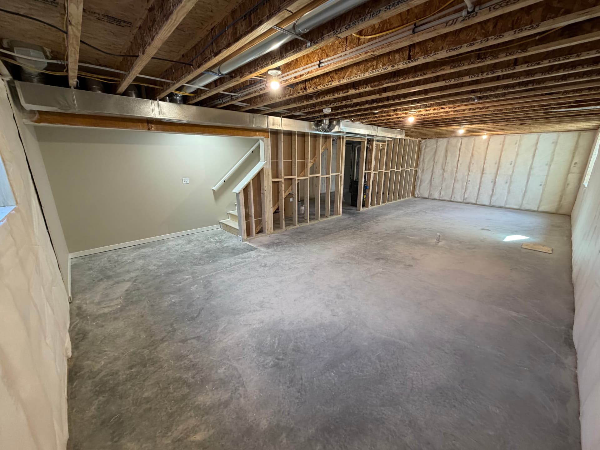 Gallery photos for Basement Framing Underway on a Plover Remodel: Image #3