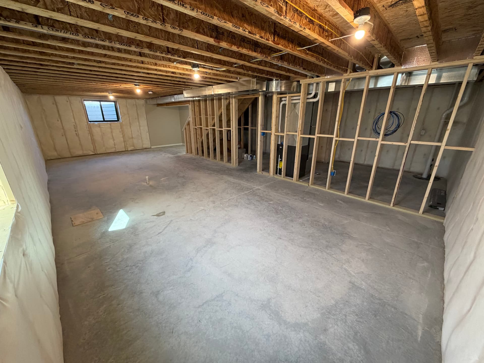 Gallery photos for Basement Framing Underway on a Plover Remodel: Image #2