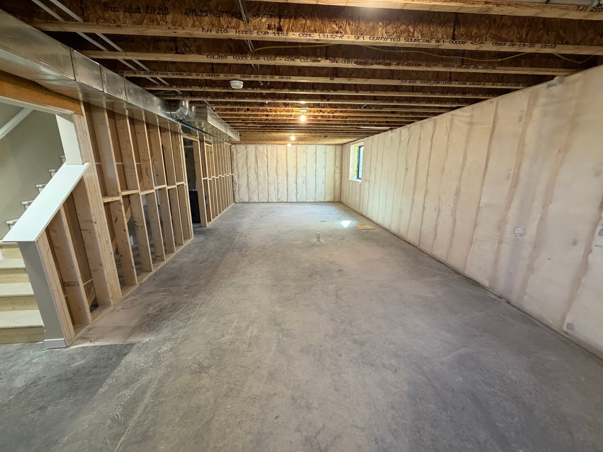 Gallery photos for Basement Framing Underway on a Plover Remodel: Image #1