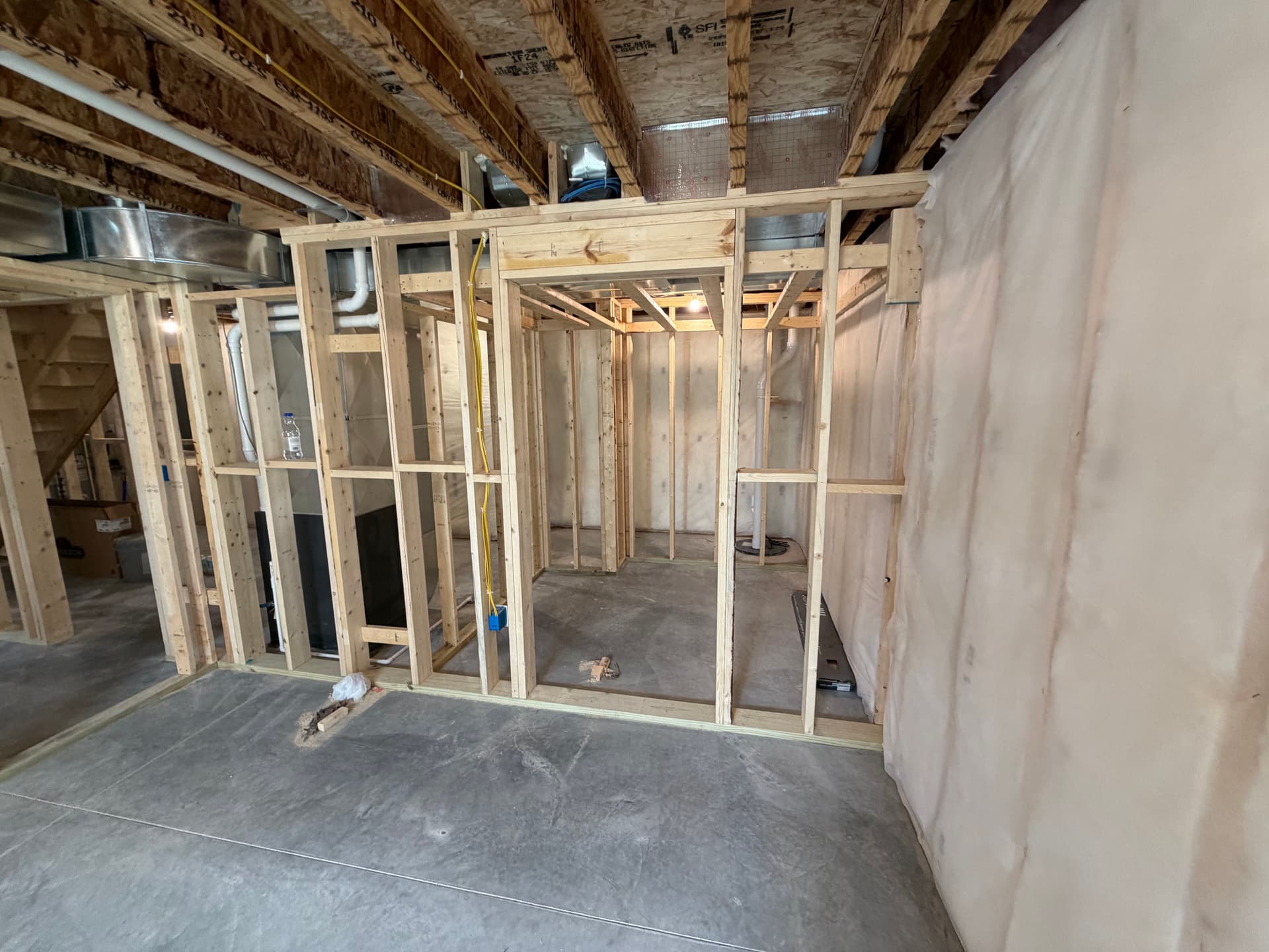 Gallery photos for Basement Framing Underway on a Plover Remodel: Image #6