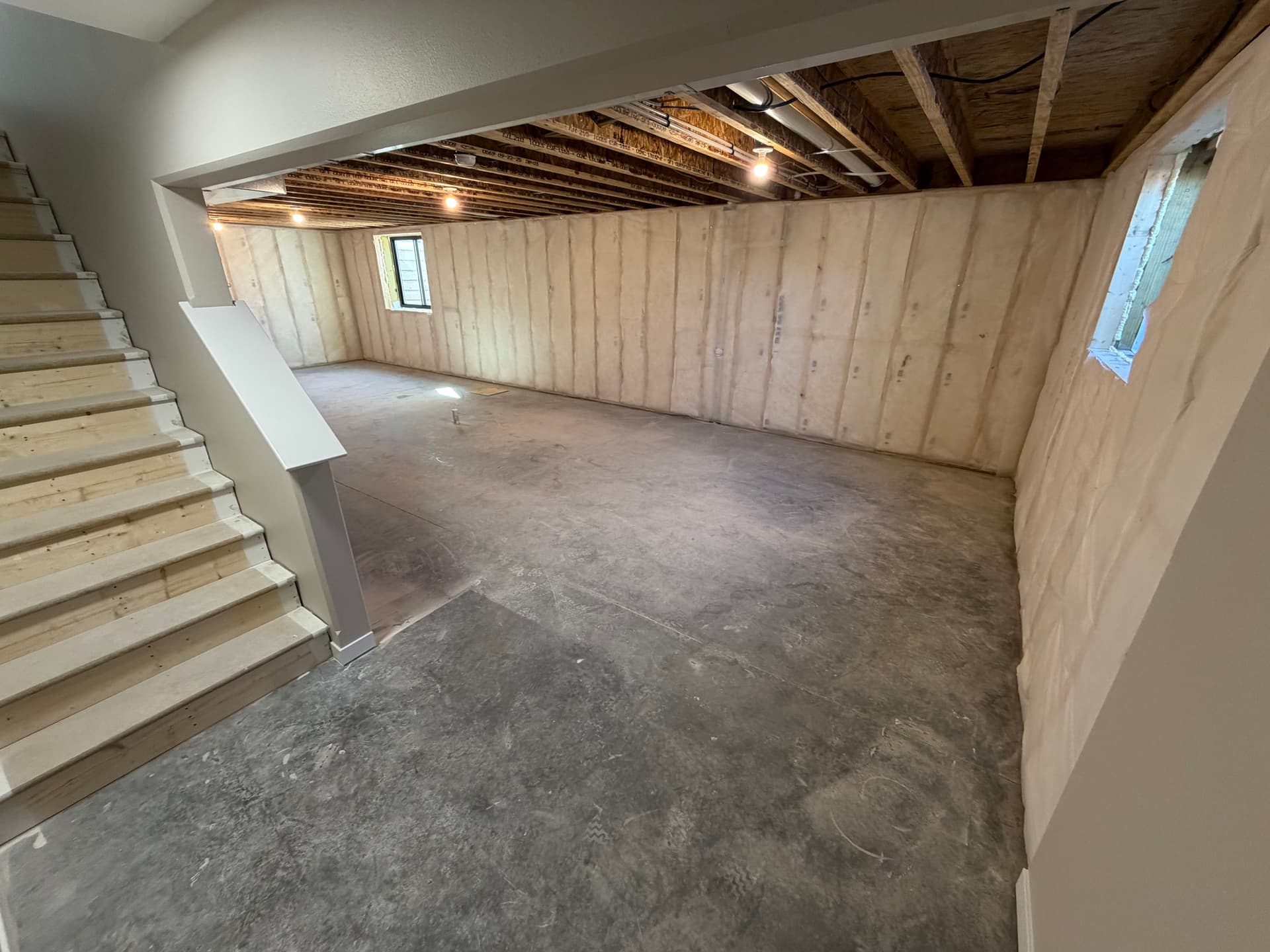 Basement Framing Underway on a Plover Remodel image
